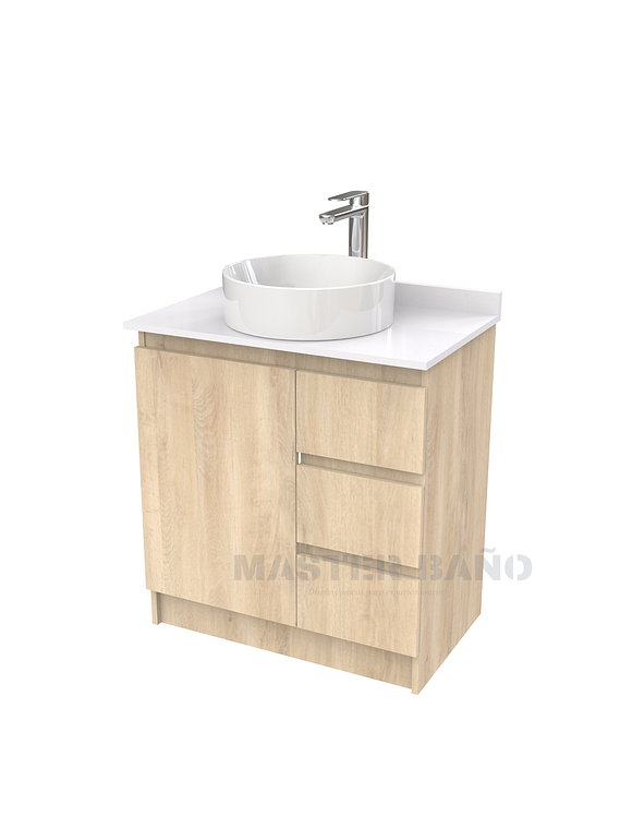 Mueble Vanitorio al piso para lavamanos sobreponer simple de 60 cm M2-630-SPA / Jerez 1