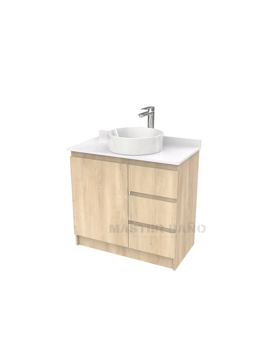Mueble Vanitorio al piso para lavamanos sobreponer simple de 80 cm M2-830-SPA / Jerez 1