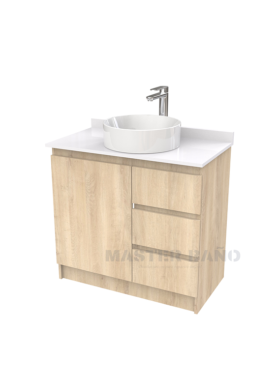 Mueble Vanitorio al piso para lavamanos sobreponer simple de 80 cm M2-830-SPA / Jerez 1