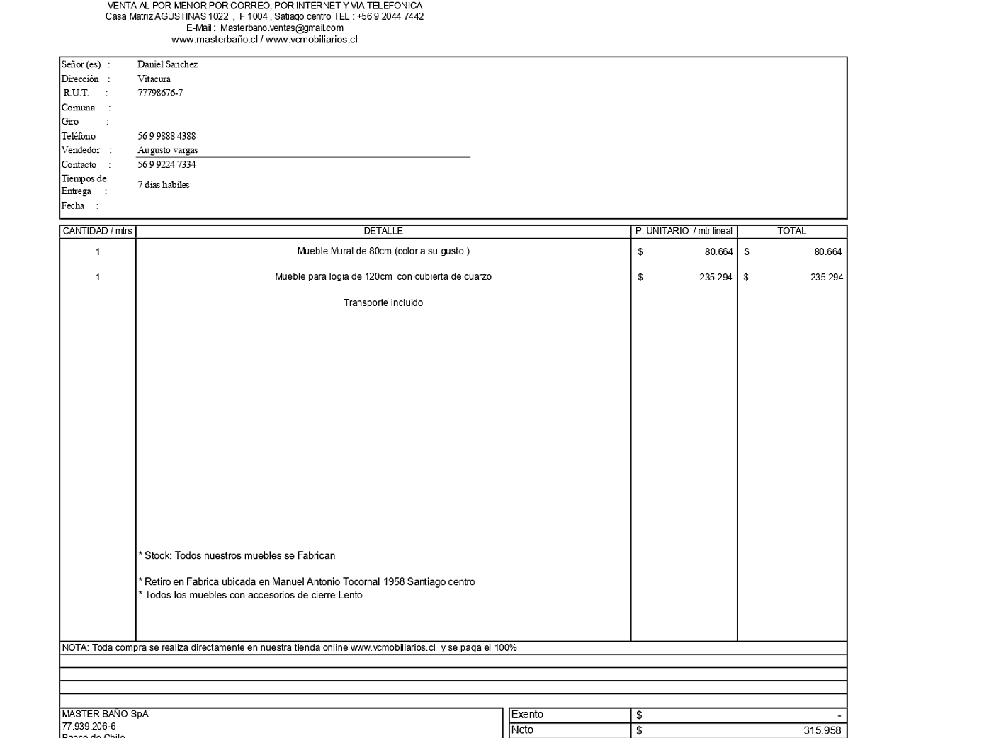  COTIZACIÓN N° 00867 1