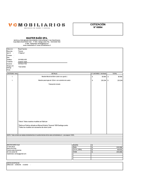  COTIZACIÓN N° 00867 1