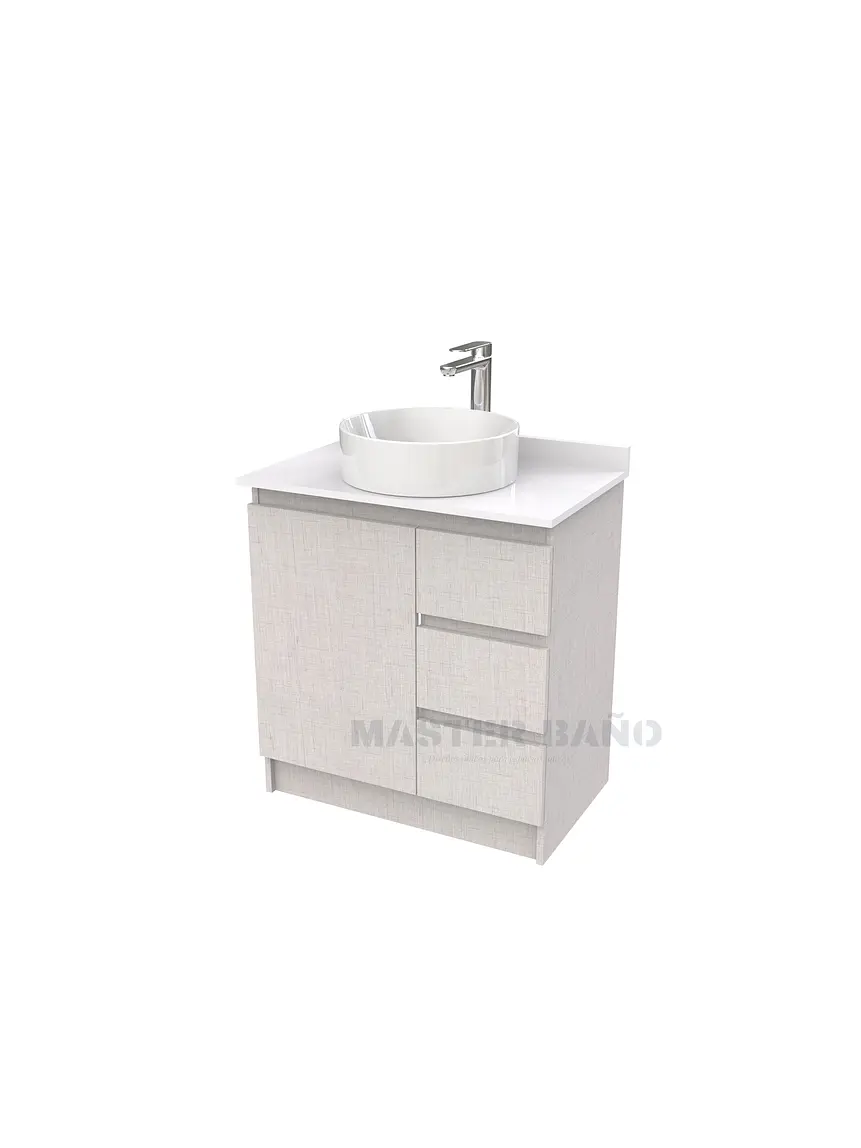 Mueble Vanitorio al piso para lavamanos sobreponer simple de 60 cm M2-630-SPA / Giorno 1