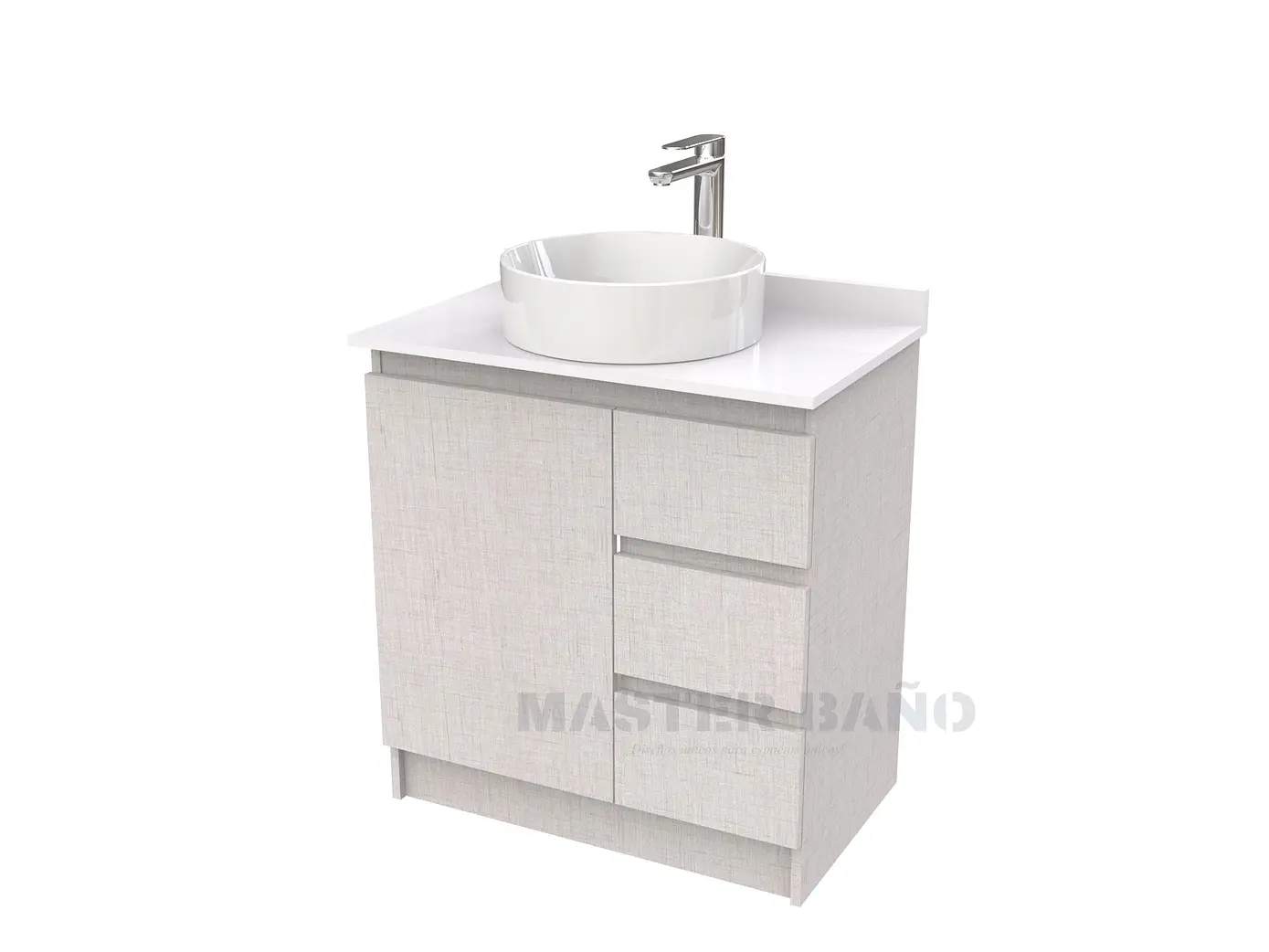 Mueble Vanitorio al piso para lavamanos sobreponer simple de 60 cm M2-630-SPA / Giorno 1
