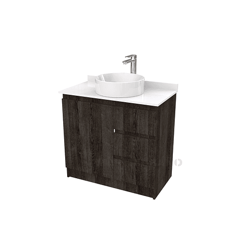 Mueble Vanitorio al piso para lavamanos sobreponer simple de 80 cm M2-830-SPA / Espresso