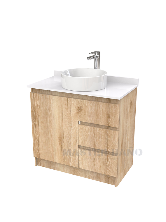 Mueble Vanitorio al piso para lavamanos sobreponer simple de 80 cm M2-830-SPA / Cava 1