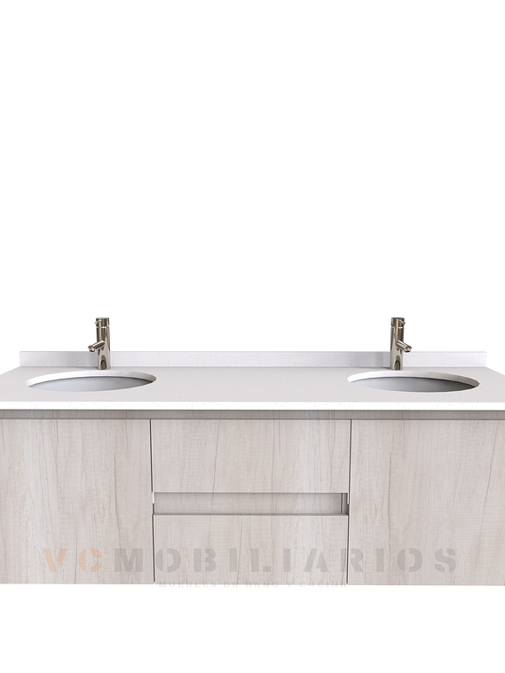 Mueble vanitorio Doble Aéreo  de 150 cm /  M2-1523 -DA / Toscana 1