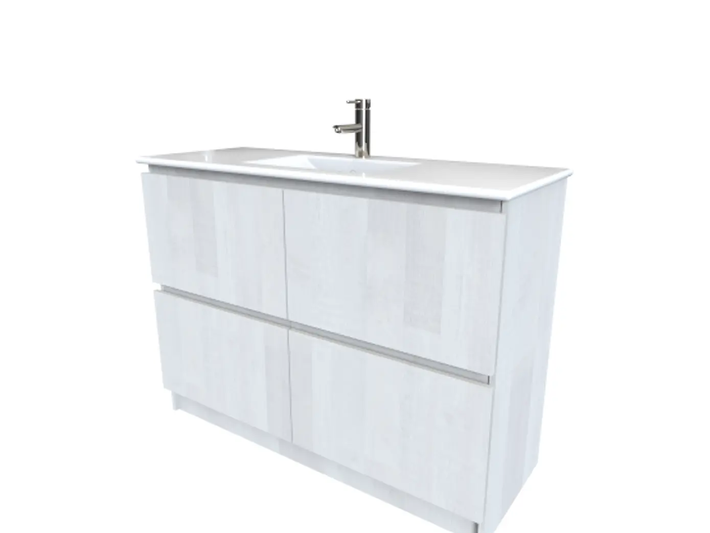 Mueble Vanitorio simple con cubierta de loza de 120 cm M4-1201 / Legno 1