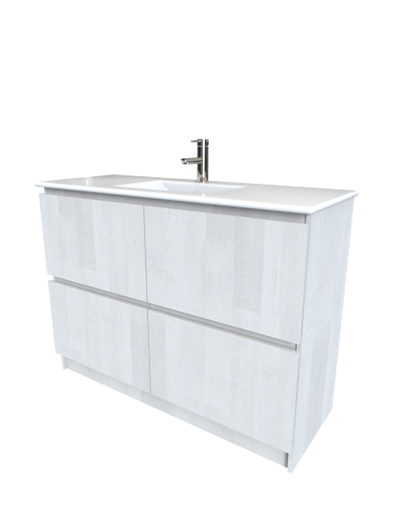 Mueble Vanitorio simple con cubierta de loza de 120 cm M4-1201 / Legno 1