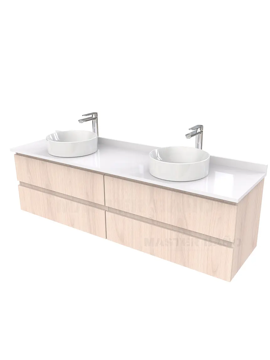 Mueble Vanitorio  para lavamanos sobreponer simple de 190 cm M4-1930-SPA /  Nougat 1
