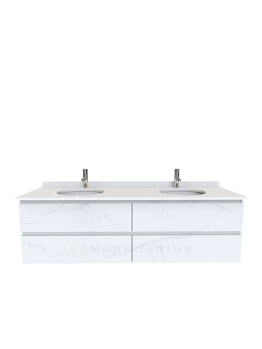 Mueble vanitorio Doble Aéreo  de 180 cm /  M4-1823 -DA / Marmara 1