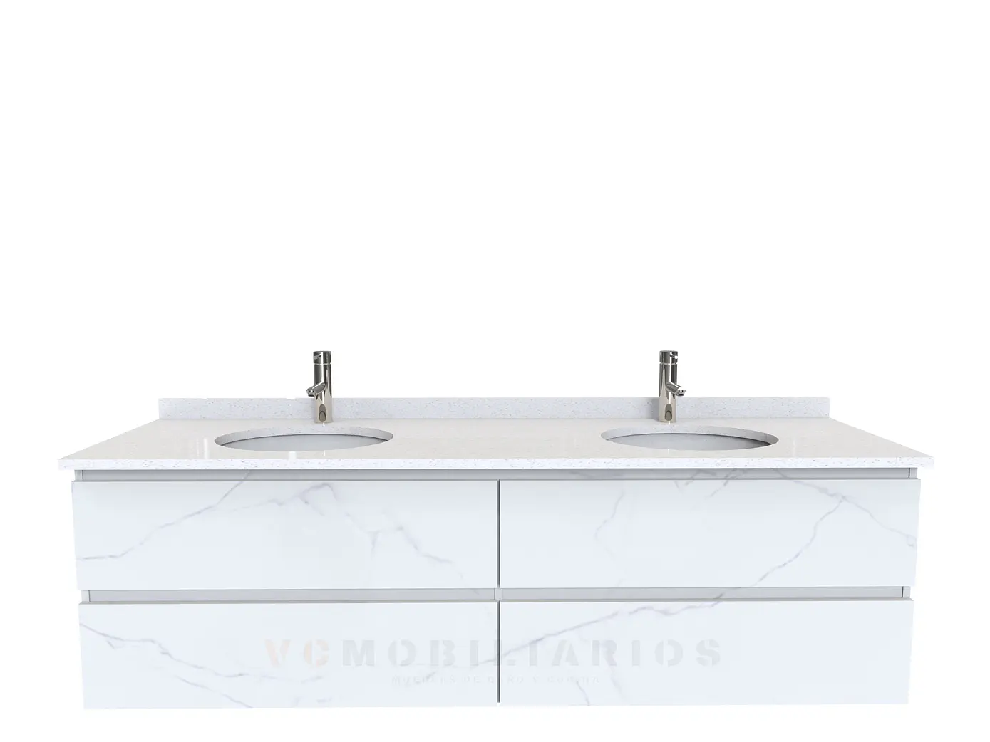 Mueble vanitorio Doble Aéreo  de 180 cm /  M4-1823 -DA / Marmara 1