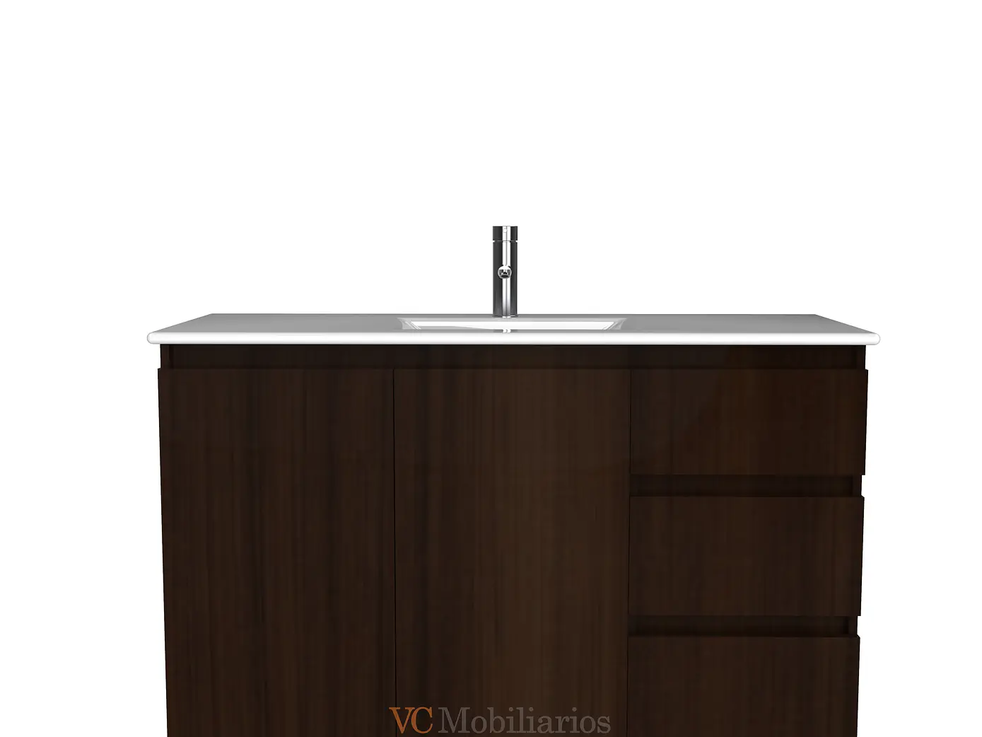 Mueble vanitorio al piso M2-1201 - Chocolate 1