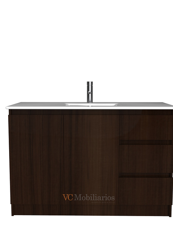 Mueble vanitorio al piso M2-1201 - Chocolate 1
