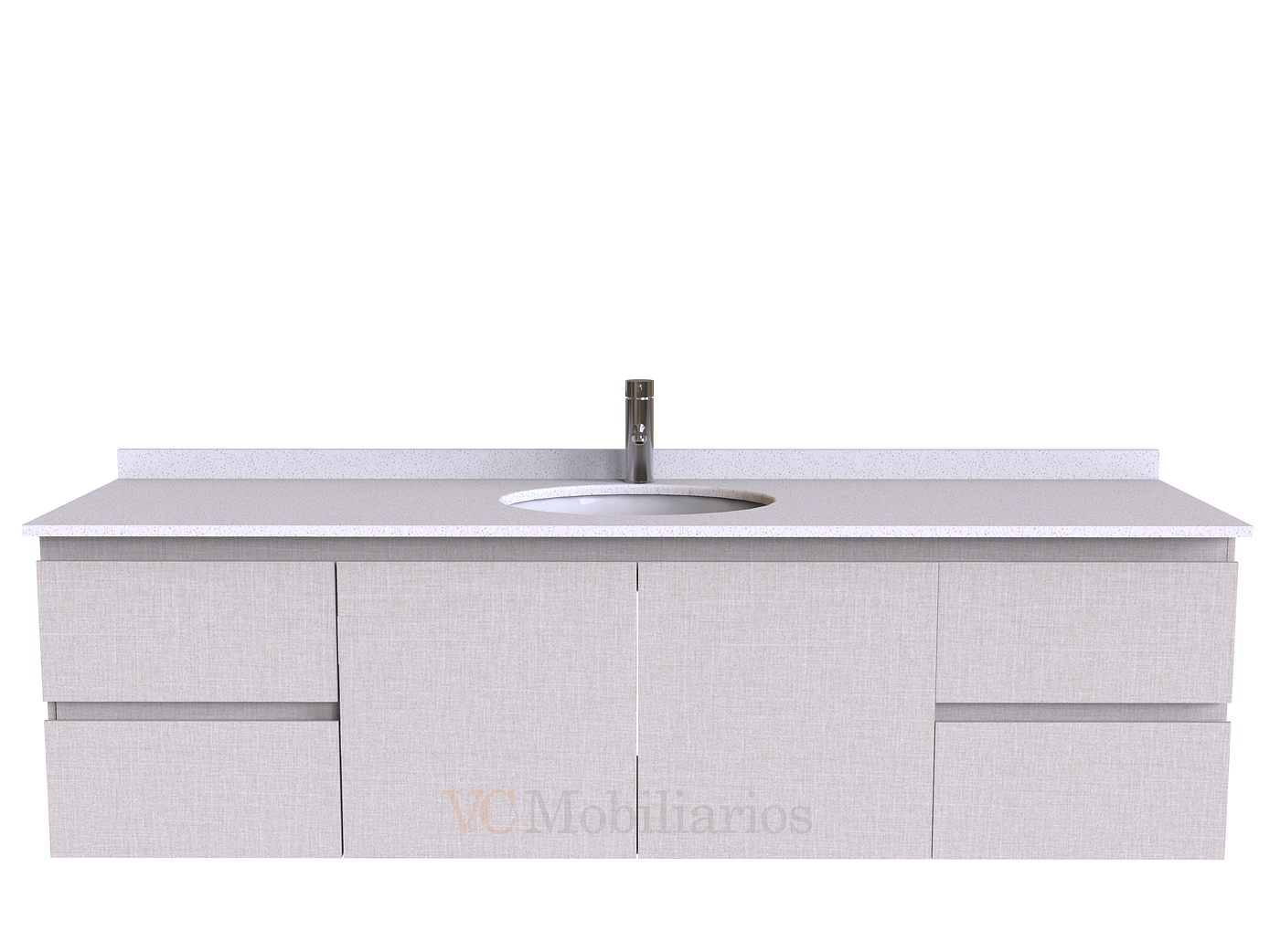 Mueble Vanitorio aereo simple de 160 cm M2-1603 / Giorno 1