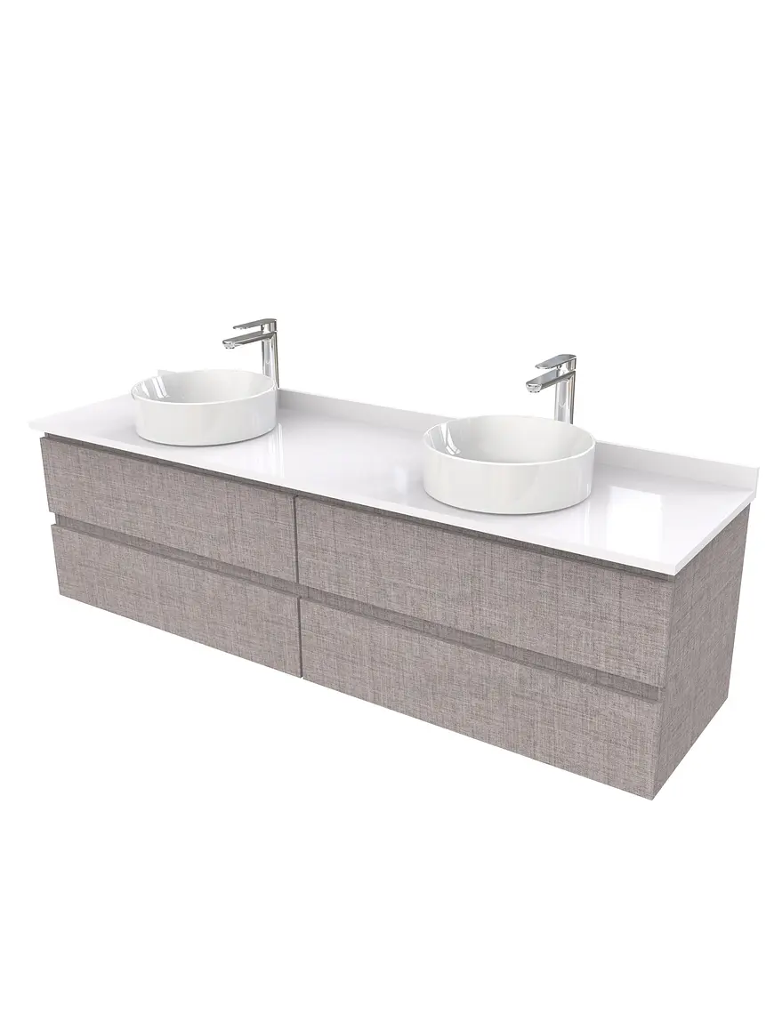 Mueble Vanitorio  para lavamanos sobreponer simple de 190 cm M4-1930-SPA / Notte 1