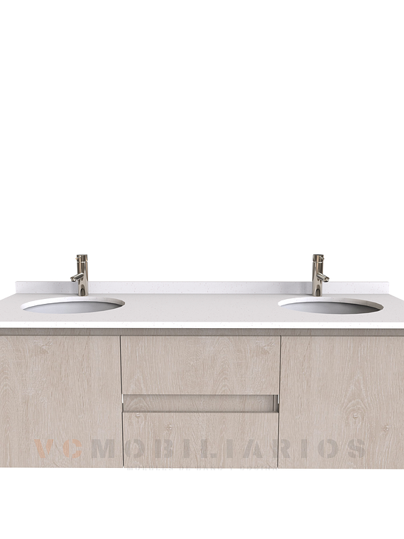 Mueble vanitorio Doble Aéreo  de 150 cm /  M2-1523 -DA / Provenzal 1