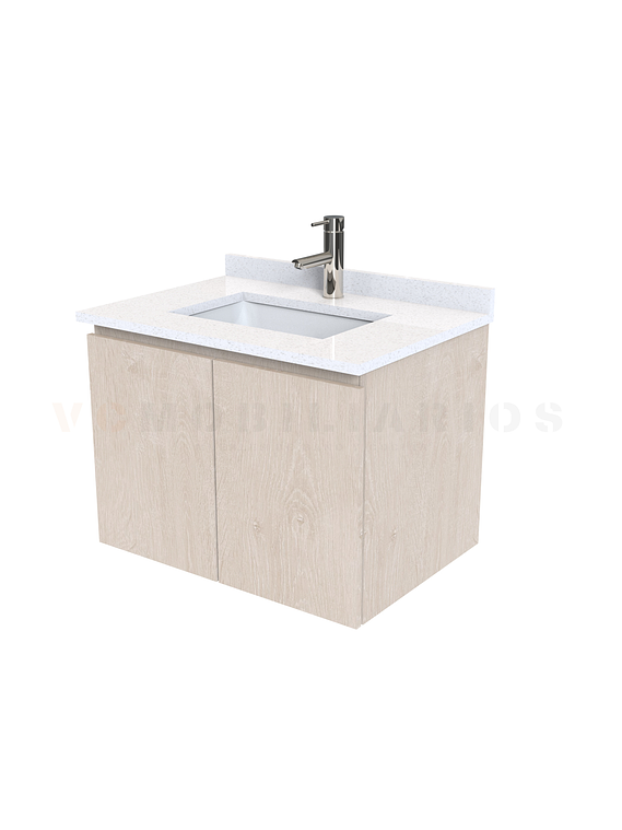 Mueble vanitorio aereo de 60 cm con cubierta de cuarzo / M0-638-A / Provenzal 1