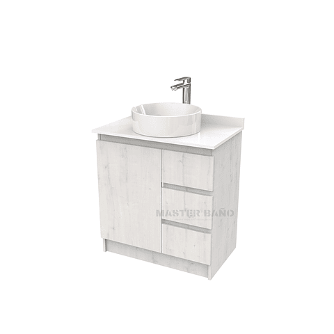 Mueble Vanitorio al piso para lavamanos sobreponer simple de 60 cm M2-630-SPA / Alaska