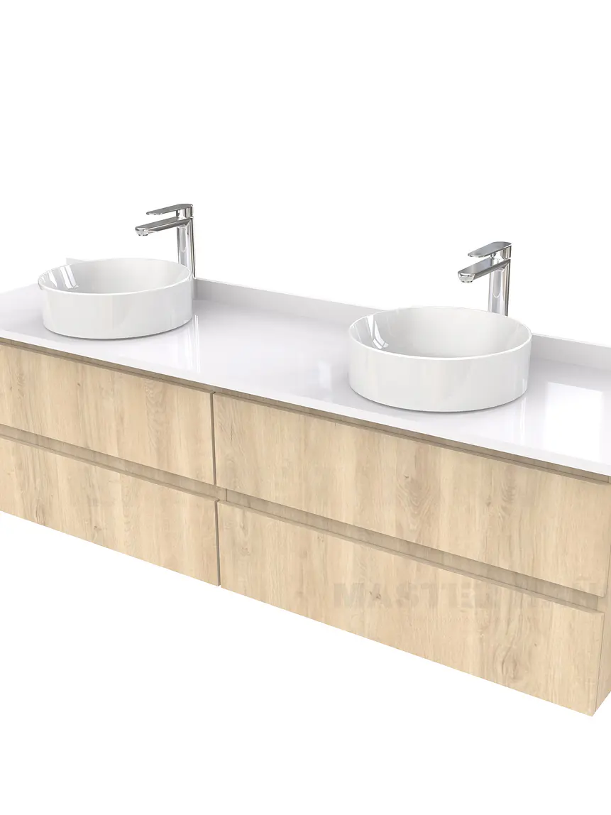 Mueble Vanitorio  para lavamanos sobreponer simple de 190 cm M4-1930-SPA / Jerez 1