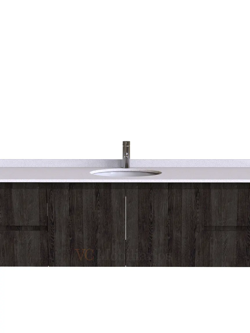 Mueble Vanitorio aereo simple de 160 cm M2-1603 / Espresso 1