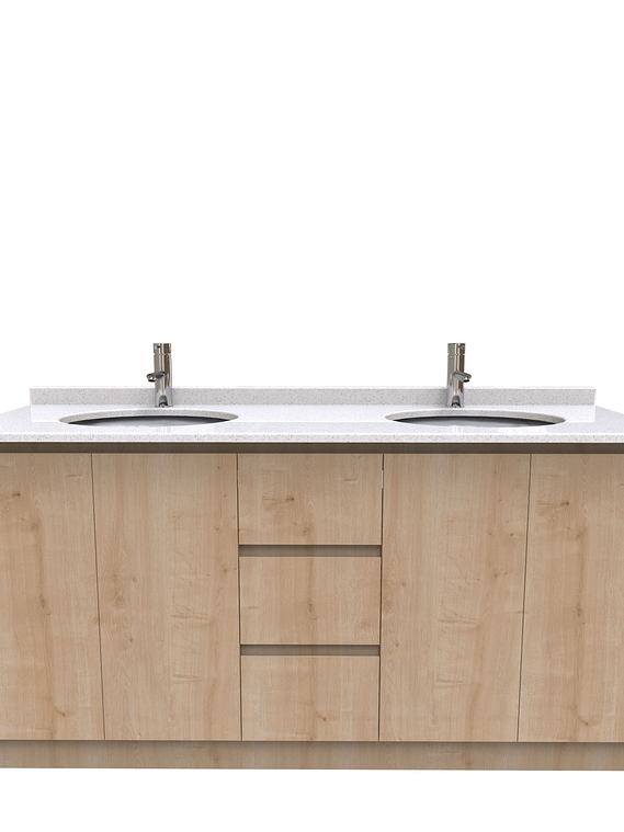 Mueble vanitorio Doble M2-1823 - Rustico 1