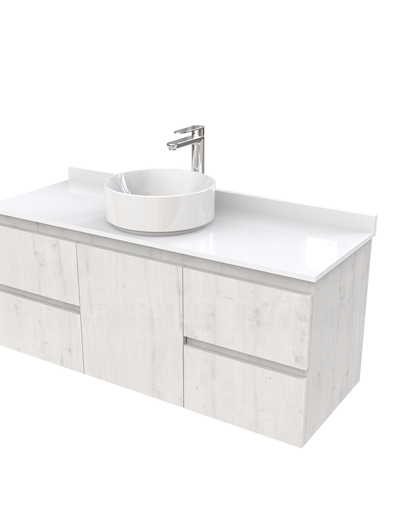 Mueble Vanitorio  aereo para lavamanos sobreponer simple de 100 cm M2-1030-SPA / Alaska 1