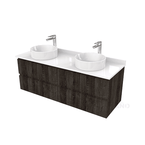 Mueble Vanitorio  para lavamanos sobreponer simple de 140 cm M4-1430-SPA / Espresso