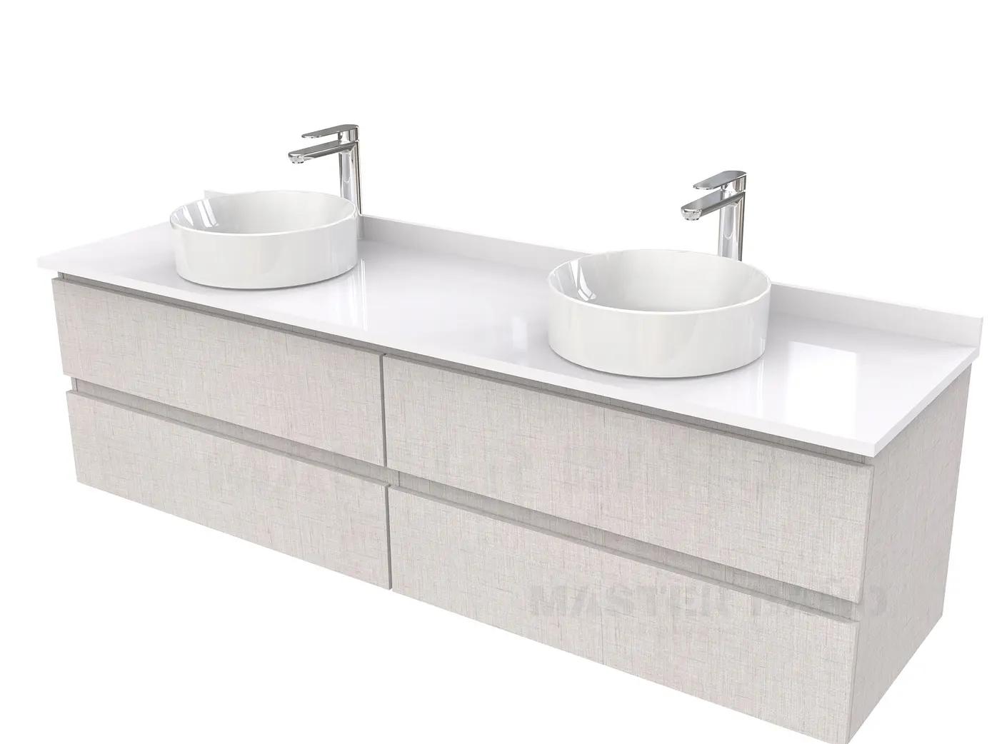 Mueble Vanitorio  para lavamanos sobreponer simple de 190 cm M4-1930-SPA / Giorno 1