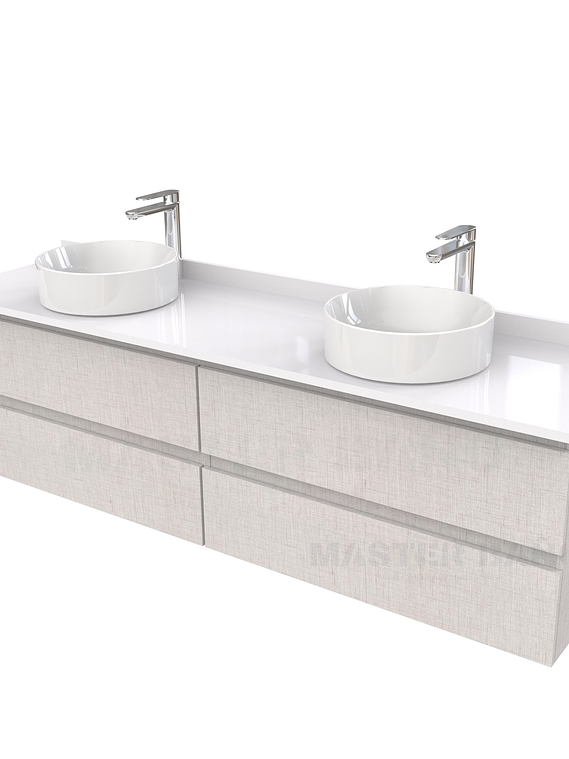 Mueble Vanitorio  para lavamanos sobreponer simple de 190 cm M4-1930-SPA / Giorno 1