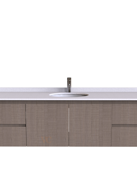 Mueble Vanitorio aereo simple de 160 cm M2-1603 / Nordico 1