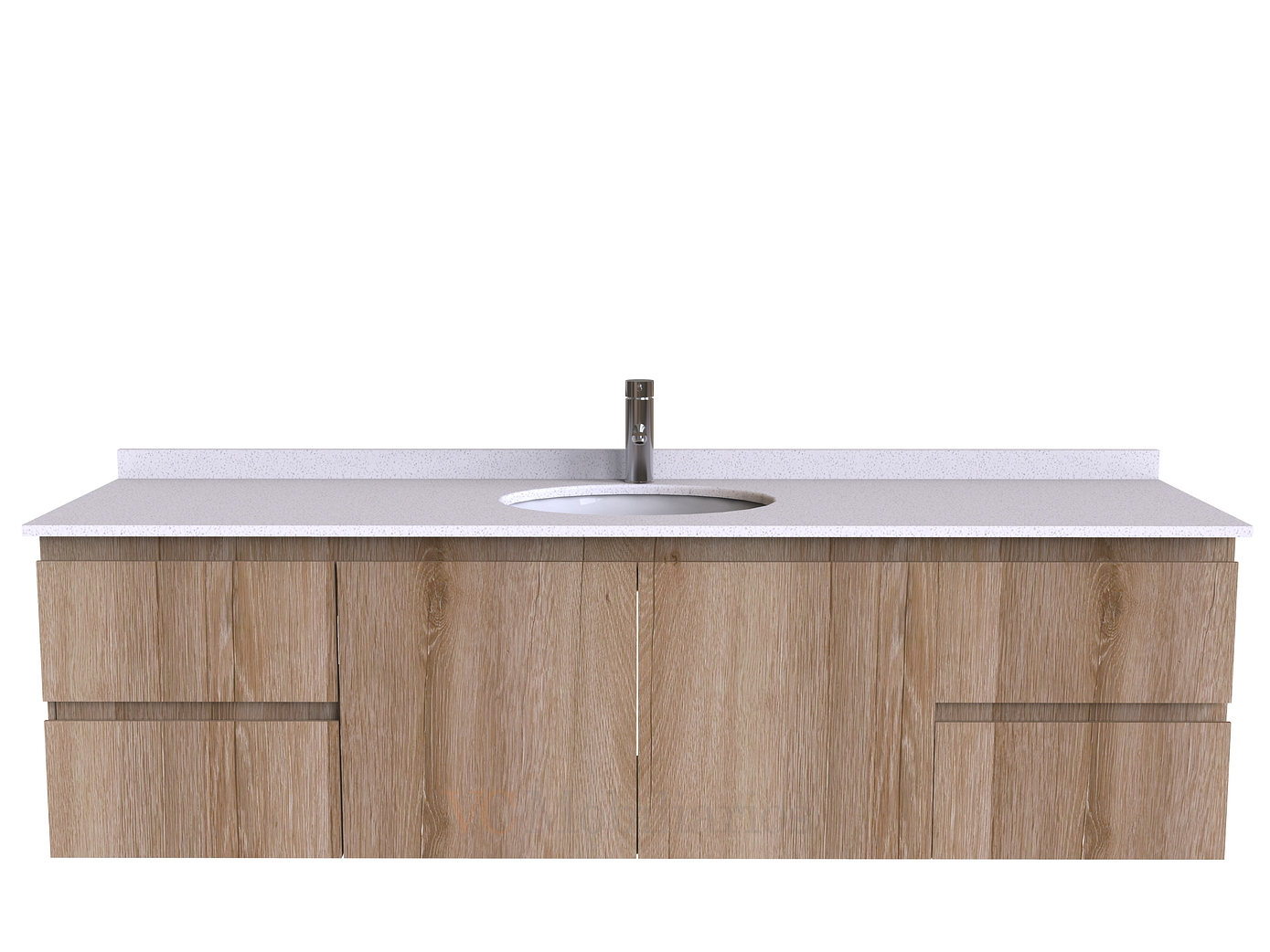 Mueble Vanitorio aereo simple de 160 cm M2-1603 / cava 1