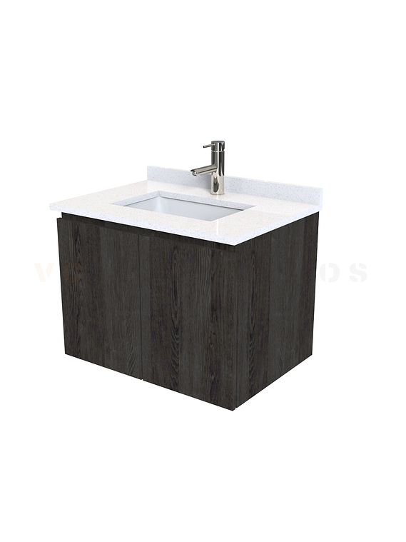 Mueble vanitorio aereo de 60 cm con cubierta de cuarzo / M0-638-A / Espresso 1