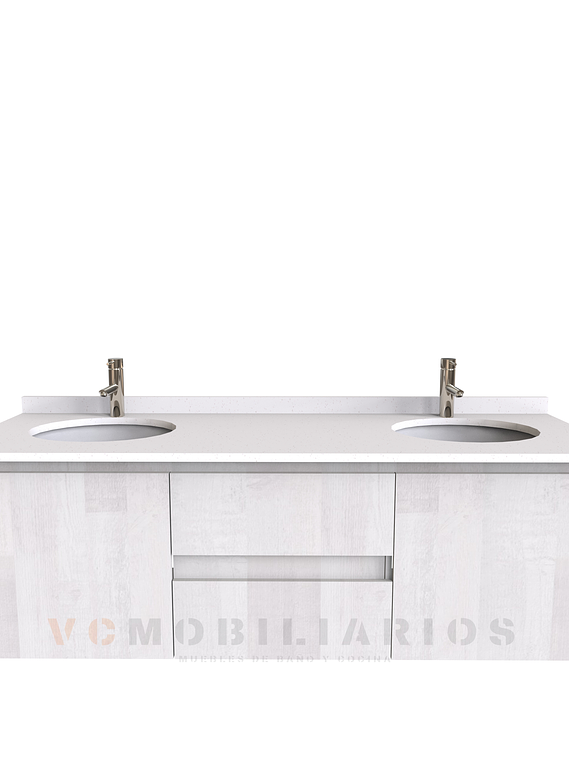 Mueble vanitorio Doble Aéreo  de 150 cm /  M2-1523 -DA / Legno 1