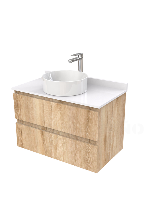 Mueble Vanitorio  para lavamanos sobreponer simple de 80 cm M2-830-SPA / Cava 1