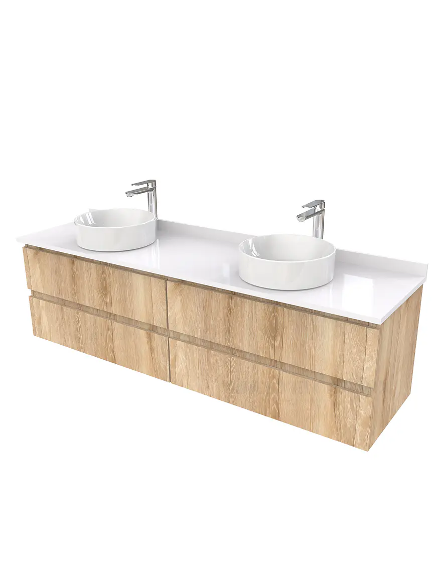 Mueble Vanitorio  para lavamanos sobreponer simple de 190 cm M4-1930-SPA / Cava 1