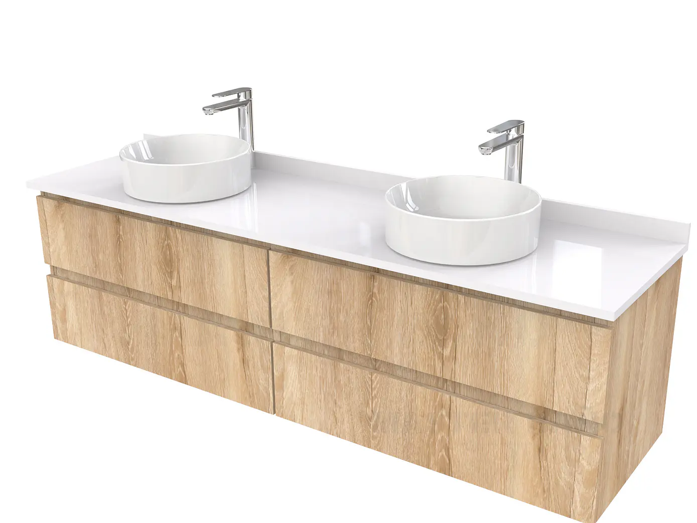 Mueble Vanitorio  para lavamanos sobreponer simple de 190 cm M4-1930-SPA / Cava 1