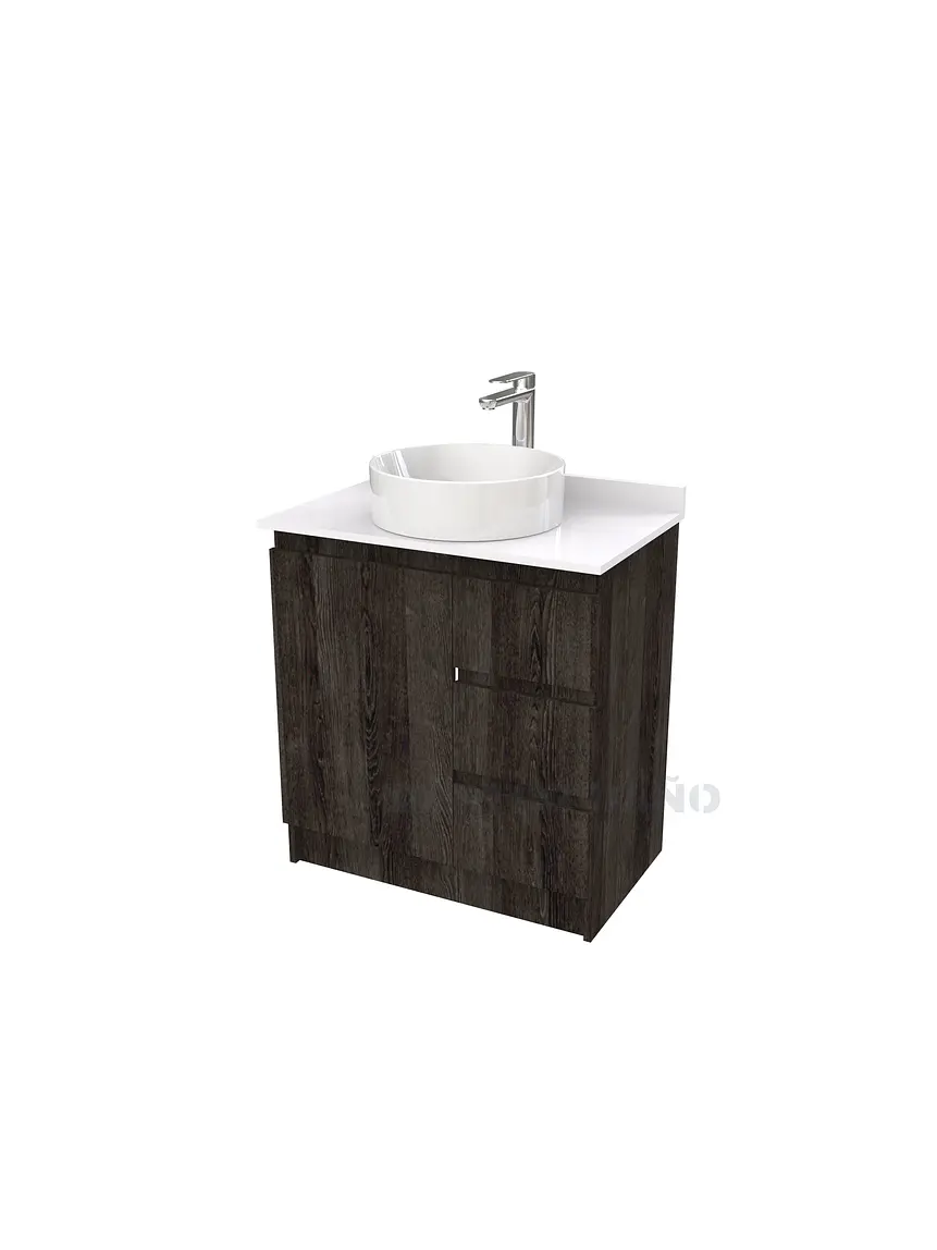 Mueble Vanitorio al piso para lavamanos sobreponer simple de 60 cm M2-630-SPA / Espresso 1