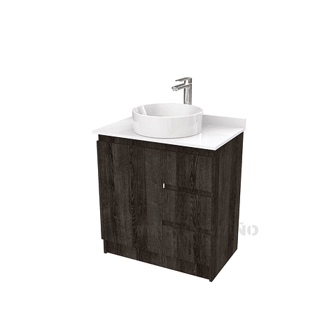 Mueble Vanitorio al piso para lavamanos sobreponer simple de 60 cm M2-630-SPA / Espresso