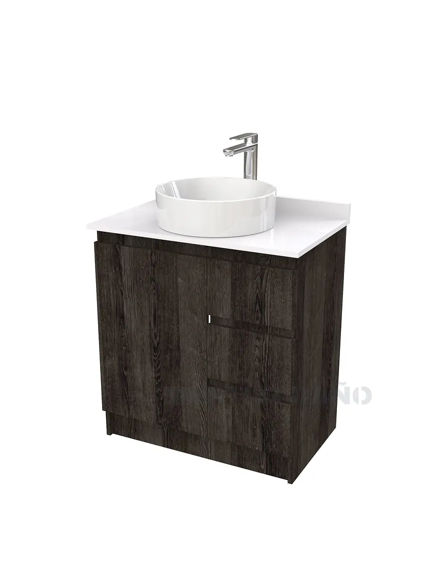 Mueble Vanitorio al piso para lavamanos sobreponer simple de 60 cm M2-630-SPA / Espresso 1