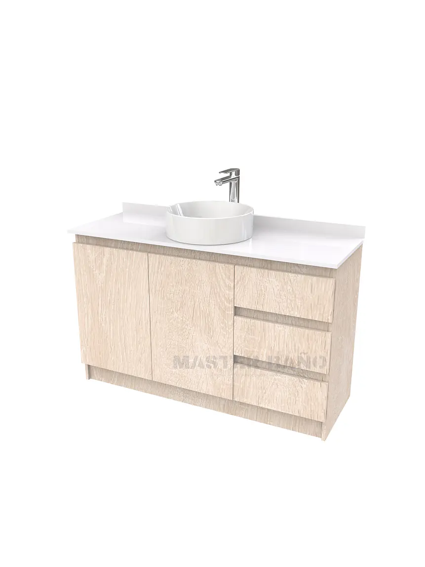 Mueble Vanitorio al piso para lavamanos sobreponer simple de 140 cm M2-1430-SPA / Provenzal 1