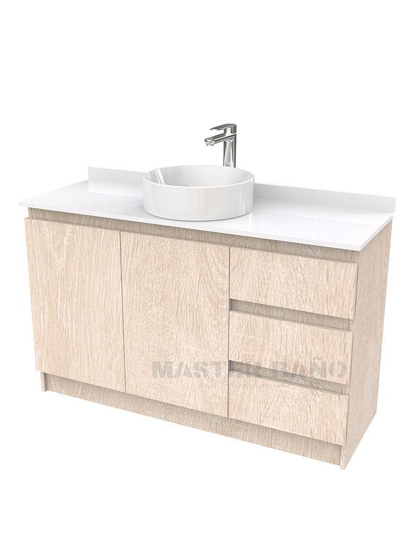 Mueble Vanitorio al piso para lavamanos sobreponer simple de 140 cm M2-1430-SPA / Provenzal 1
