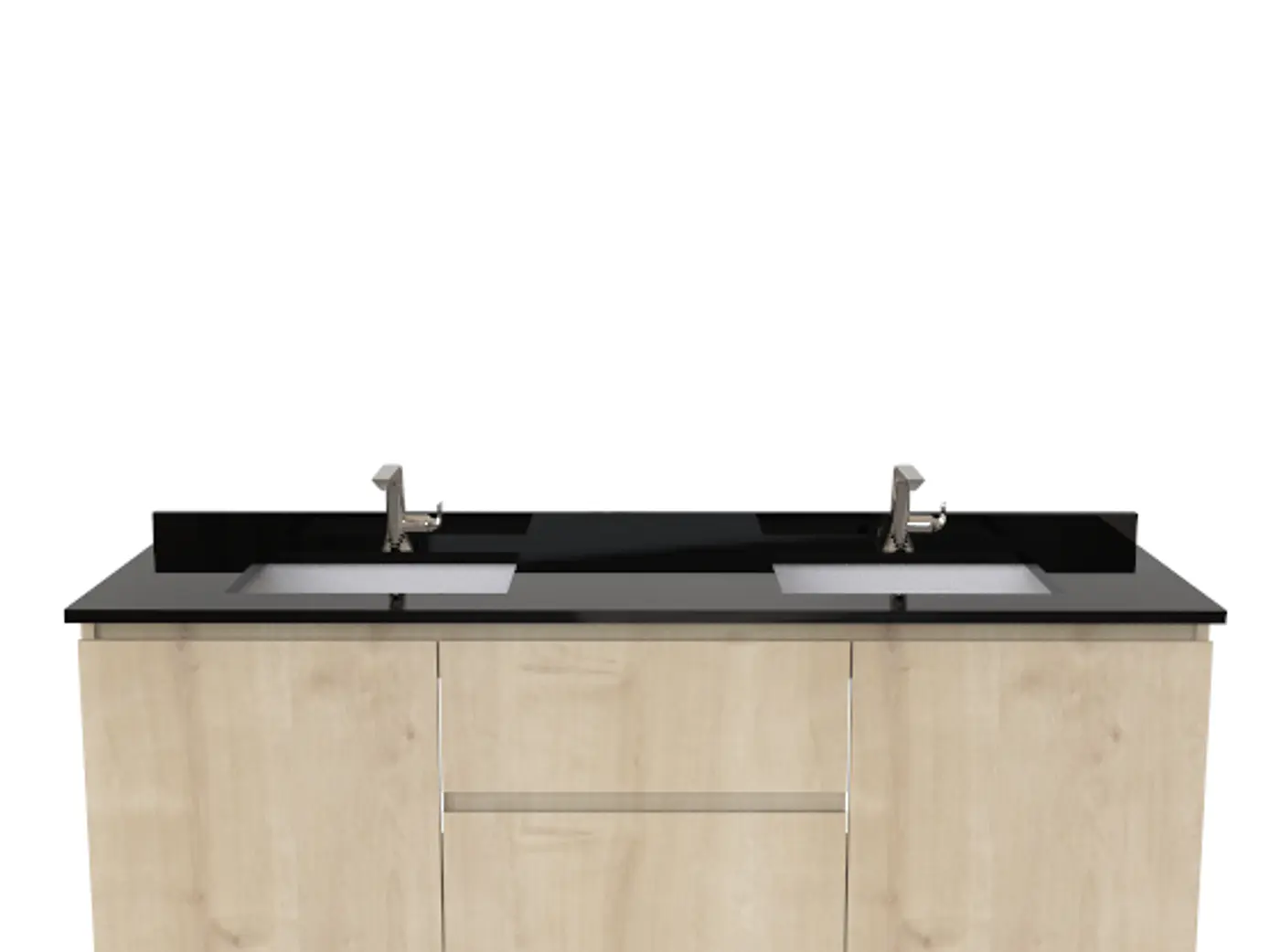 Mueble vanitorio Doble Aéreo  de 160 cm /  M2-1633 -DA / Rustico 1