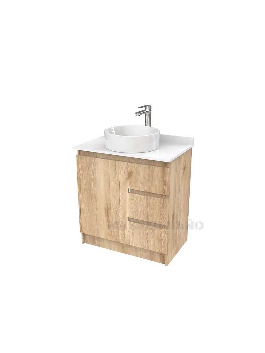 Mueble Vanitorio al piso para lavamanos sobreponer simple de 60 cm M2-630-SPA / Cava 1