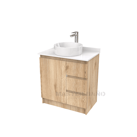 Mueble Vanitorio al piso para lavamanos sobreponer simple de 60 cm M2-630-SPA / Cava