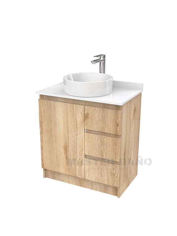 Mueble Vanitorio al piso para lavamanos sobreponer simple de 60 cm M2-630-SPA / Cava 1