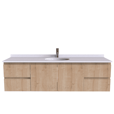 Mueble Vanitorio aereo simple de 190 cm M2-1908 / Rustico