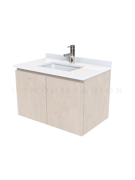 Mueble vanitorio aereo de 70 cm con cubierta de cuarzo / M0-738-A / Provenzal 1