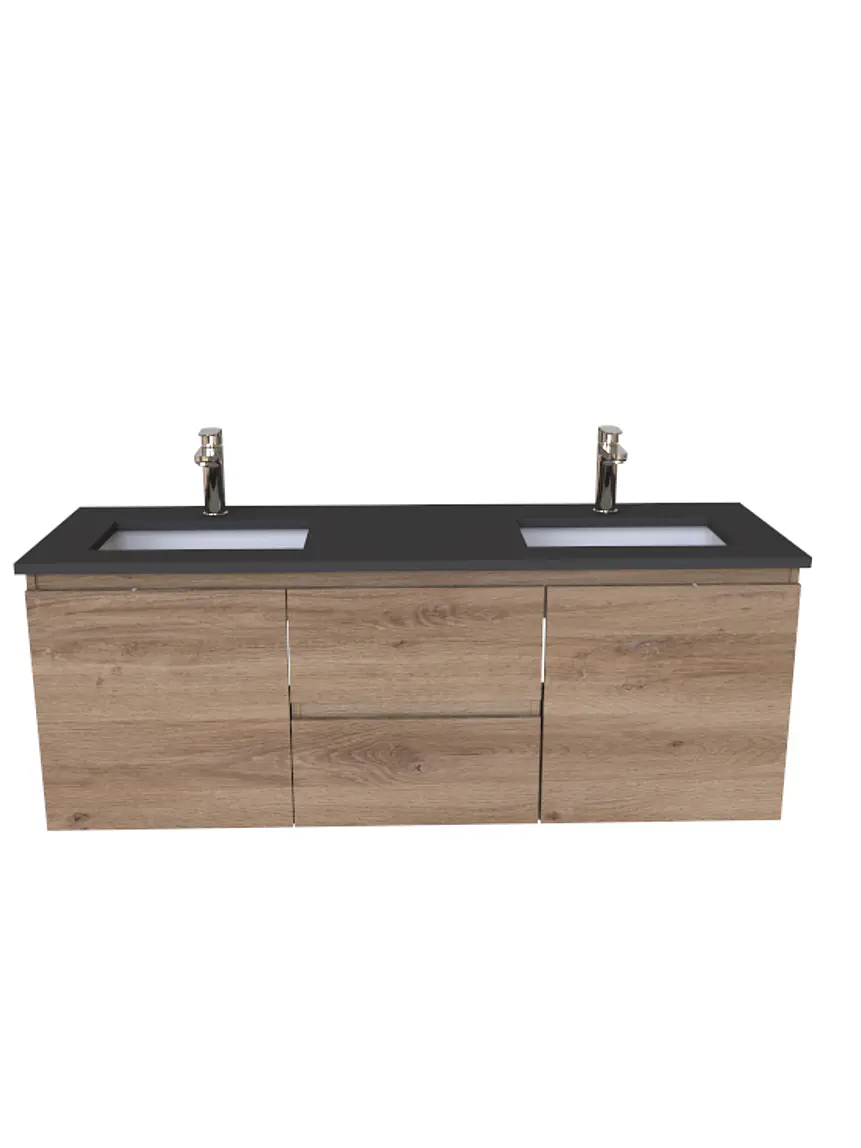 Mueble vanitorio Doble Aéreo  de 140 cm /  M2-1428 -DA / Jerez 1