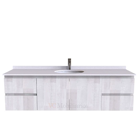 Mueble Vanitorio aereo simple de 180 cm M2-1808 / Legno