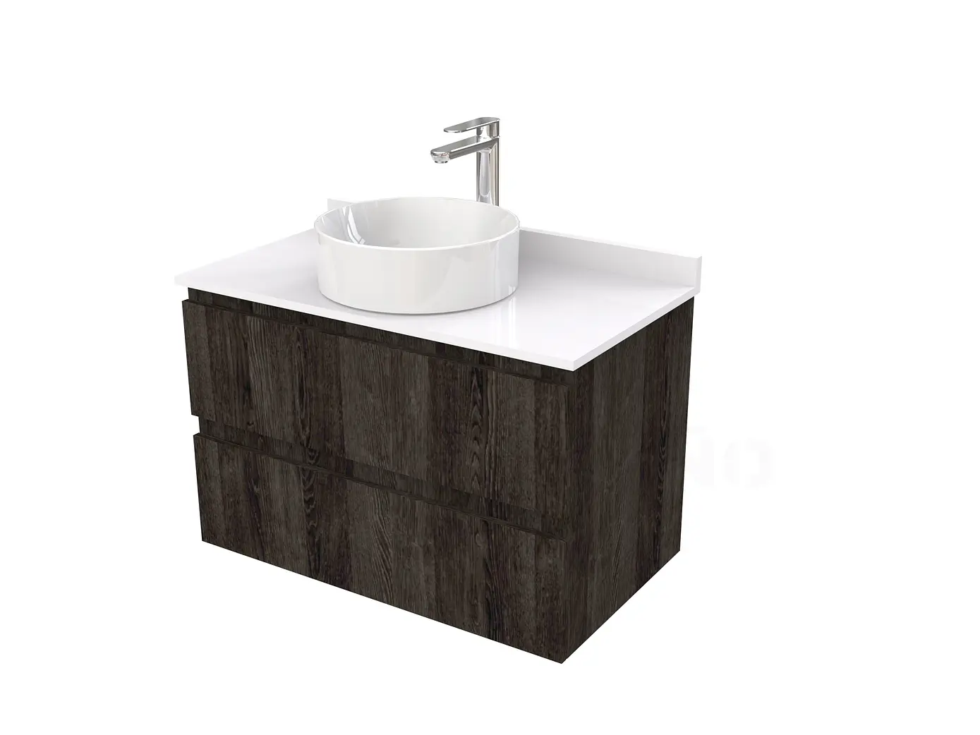 Mueble Vanitorio  para lavamanos sobreponer simple de 80 cm M2-830-SPA / Espresso 1